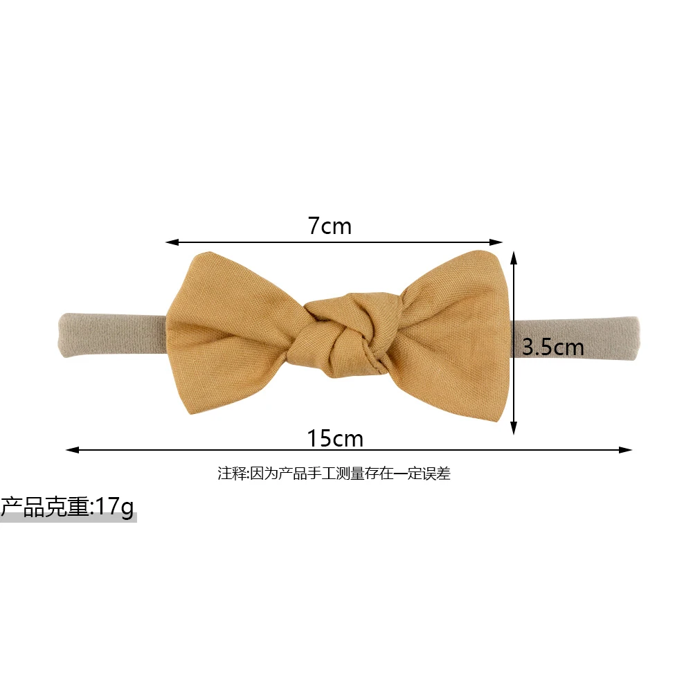 Ins Solid Cloth Tiny Bow Baby Headband for Newborn Boys Girls Fabric Fashion Newborn Kids Headwear Cute Elastic Nylon Hair Bands