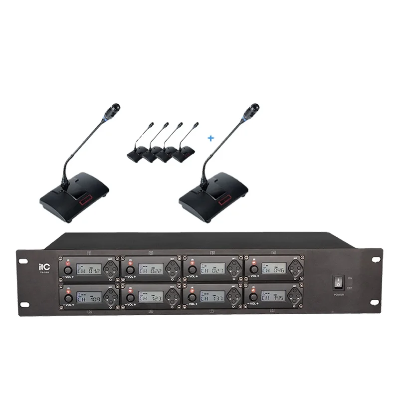 8 Channel Professional Digital Wireless Laptop Microphone System For Conference Classroom
