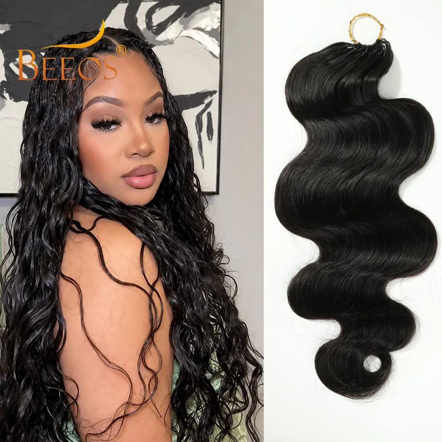 Crochet Human Hair Body Wave Knotless Pre-Separated Crochet Remy Feather Afro Hair Extensions Human Hair Lightweight For Women