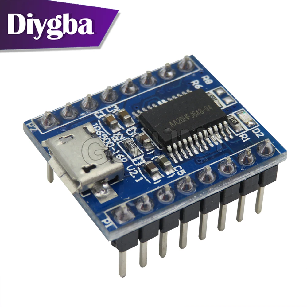 JQ6500 16Mbit Voice Sound Board Module USB DIP16 TTL UART MP3 Breakout Replace One to 5 Way MP3 Voice 3.2-5V 20mA