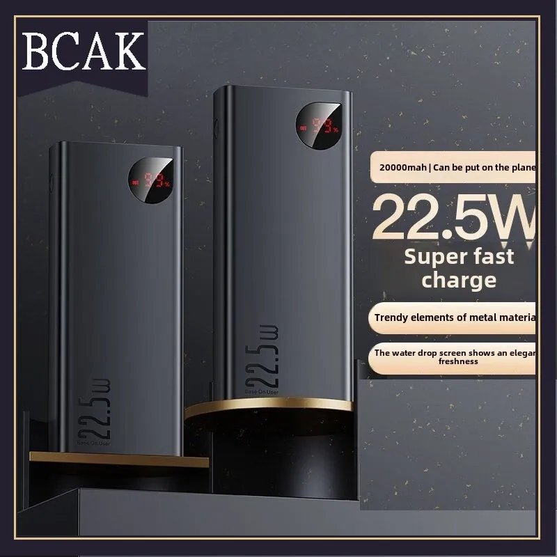 10000Mah 20000mah Power Bank 22.5W Mobile Phone PD Fast Charging BCAK Portable Mobile Power Supply for Iphone