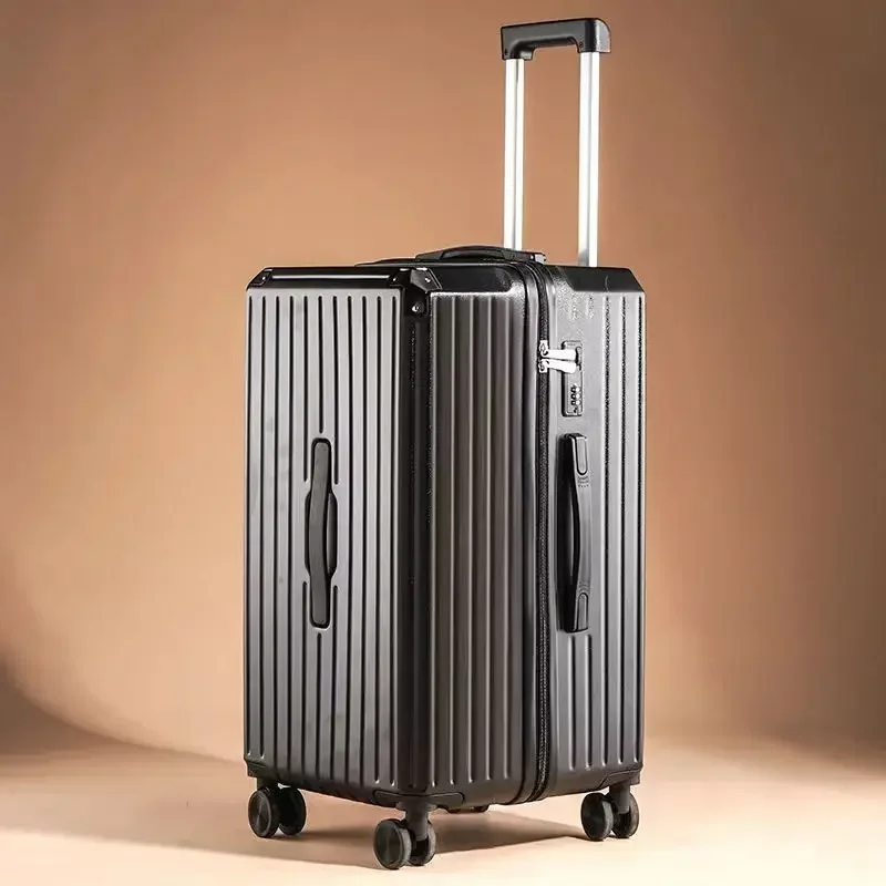 Valise de voyage à roulettes avec porte-gobelet, coffre multifonctionnel, valise à roulettes, boîte à mot de passe, unisexe, grande capacité, nouveau design