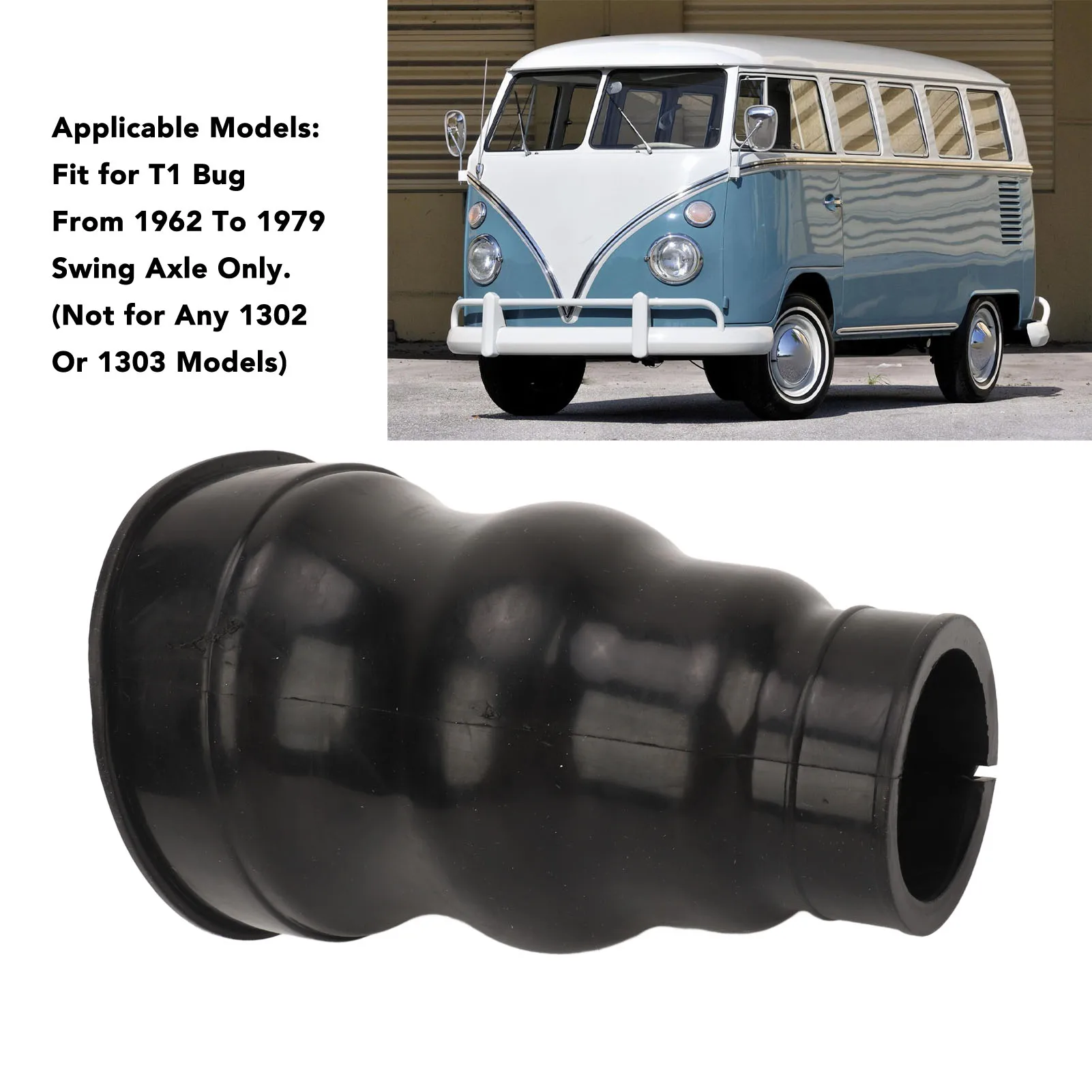 Car Split Axle Boot Set 111598021A Protective Dust Proof Rear Swing Axle Boot for VW T1 Bug Beetle 1962 To 1979