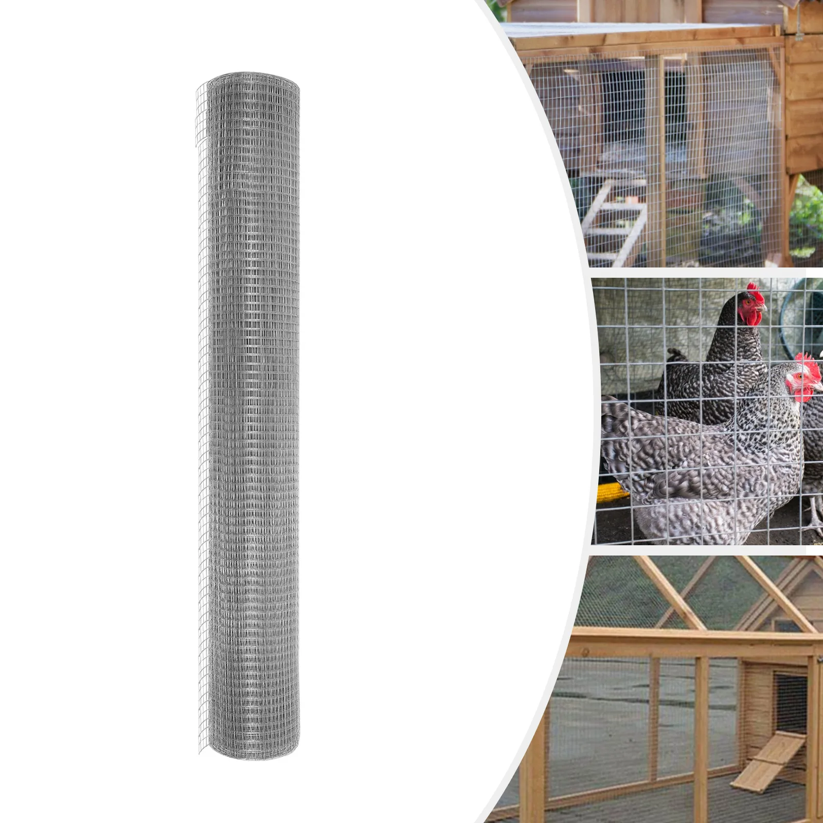 1/2inch Hardware Cloth Galvanized Square Chicken Wire Welded Poultry Fence Mesh Rolls Netting Raised Garden Rabbit Fence