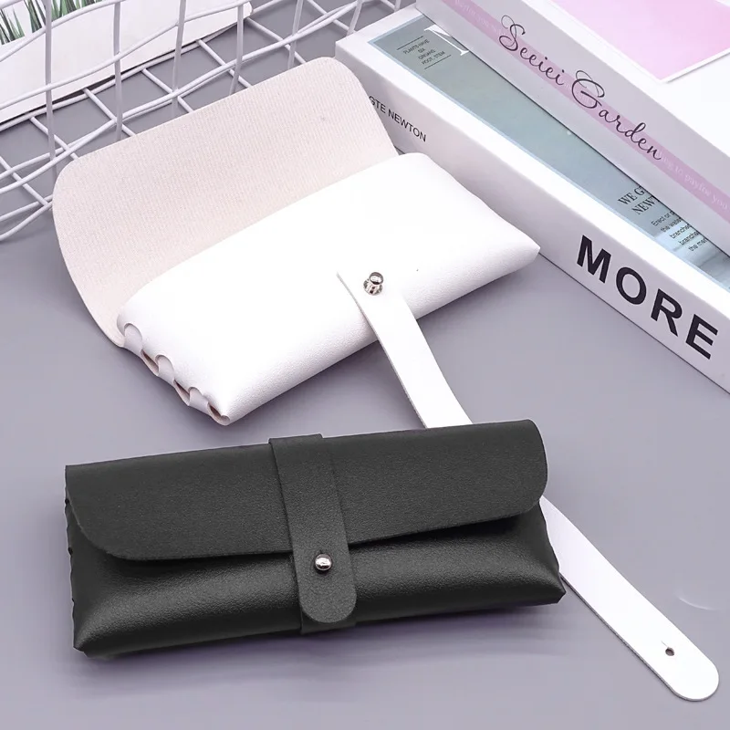 

2pc Soft Leather Sun Eye Glasses Bag Men and Women Myopia Glasses Bag for Easy Carrying.waterproof Glasses Storage Bag