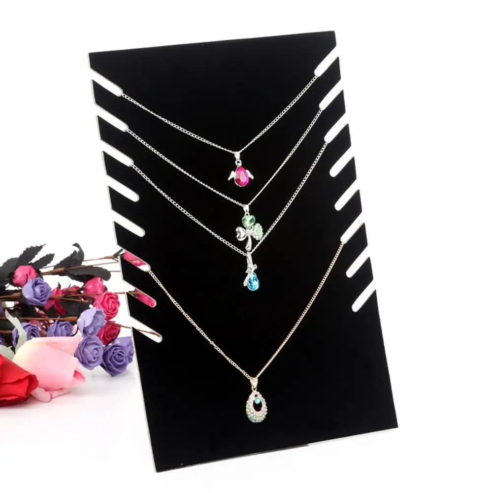 

Black Vevlet Jewelry Display Decorative Bracelet Necklace Storage Board Stand Jewelry Organizer Holder Case Rack Banquet Decor