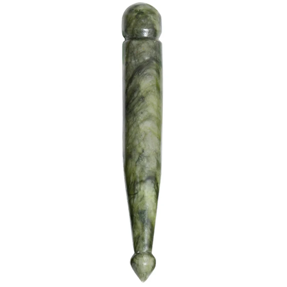 

Jade Stone Massage Tool Natural Jade Scraping Stick Facial Massage Relaxing Acupressure Pen Gua Sha Trigger Point Massager