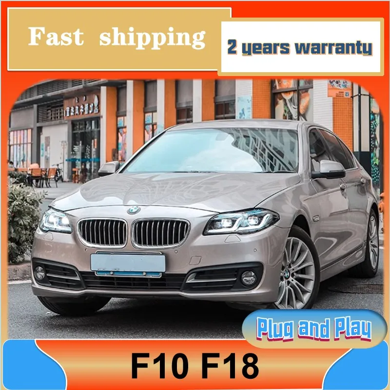 Car Styling for BMW F10 Headlight 2011-2017 BMW F18 Headlight 520i 525i 530i F10 535i DRL Turn Signal Low High Beam Projector L