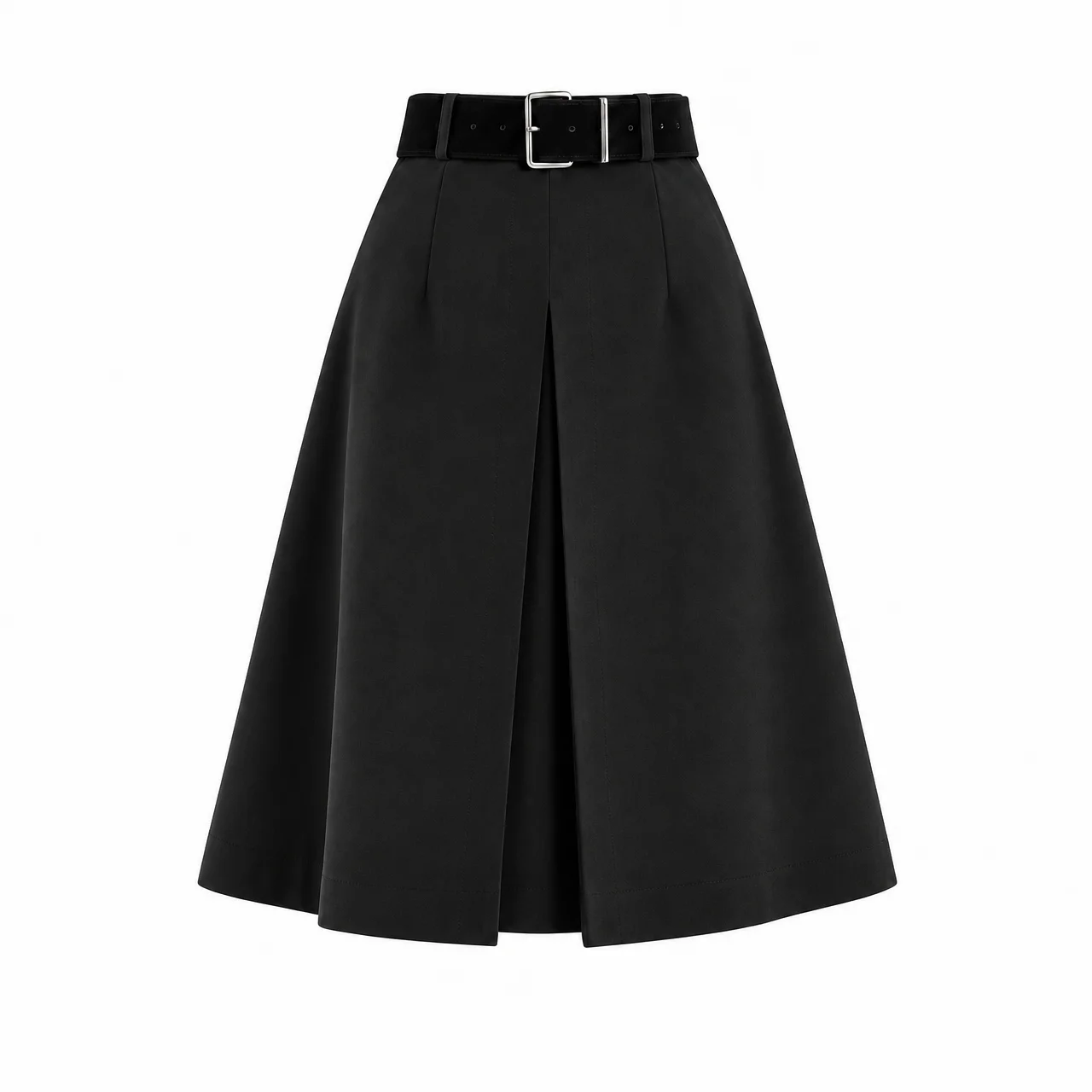 High Waist Skirt Women 2026 Autumn Winter New Arrival Woolen Skirt For Women Gray Or Black A Line Skirt Woman With Belt Hot Sale
