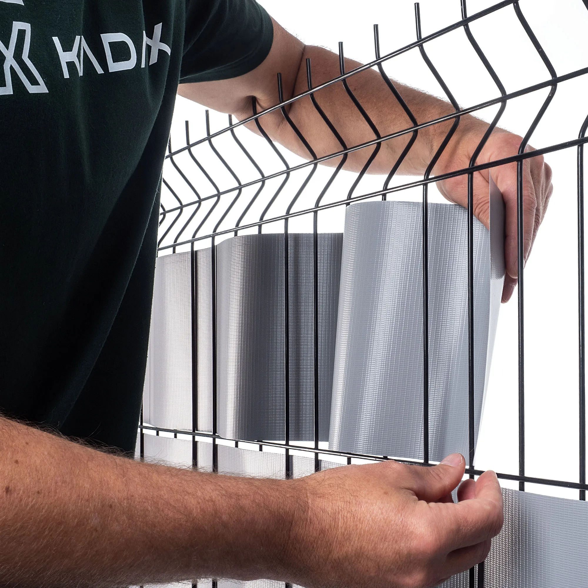 Imagen 4: KADAX Cinta para valla 19 cm x 35 m gris claro
