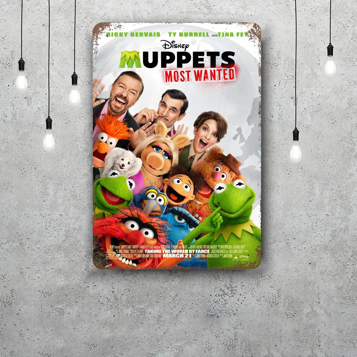 MINISO The Great Muppet كابر ديكور ملصق خمر تين تسجيل علامة معدنية لوحة الزخرفية لحانة بار كهف الجدار الديكور #2