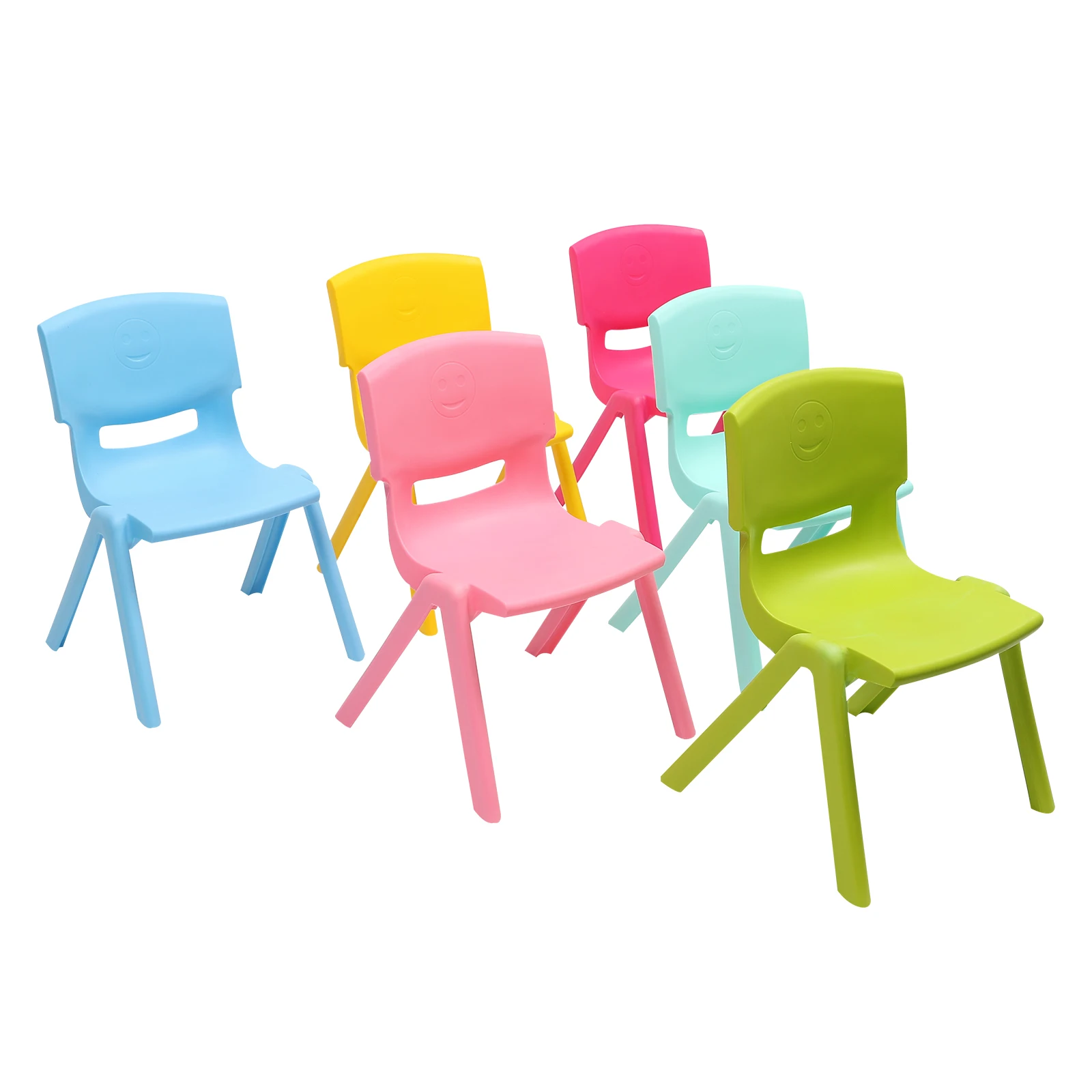 Stackable School Chairs for Children, 220lbs Capacity, Safe, Non-slip, Easy Storage & Cleaning, 6 Color Options for Classroom