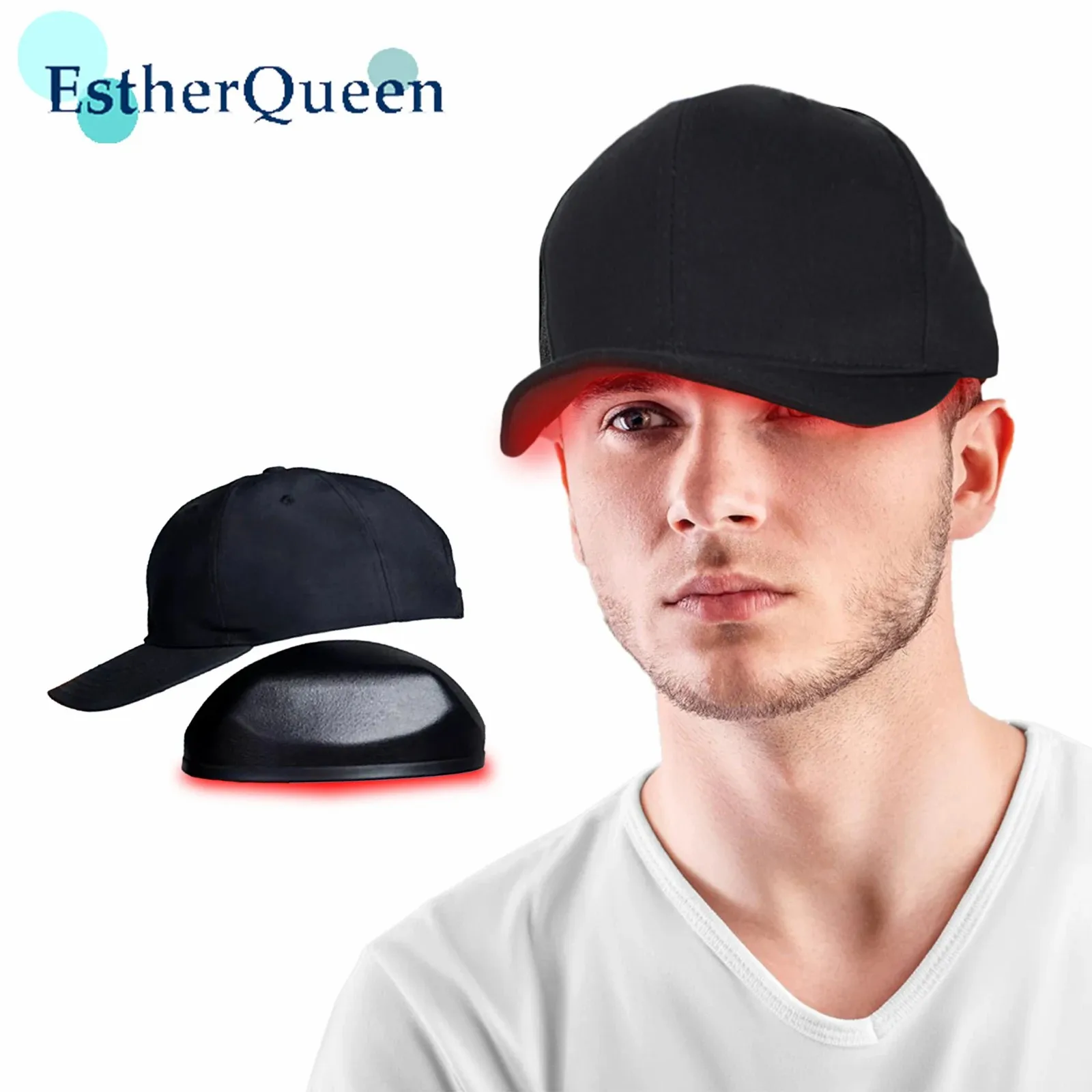 Red Light Cap, Head Massage LED Heating Cap, Relax Head Fatigue, Enhance Hair Quality, Seborrheic Alopecia Areata