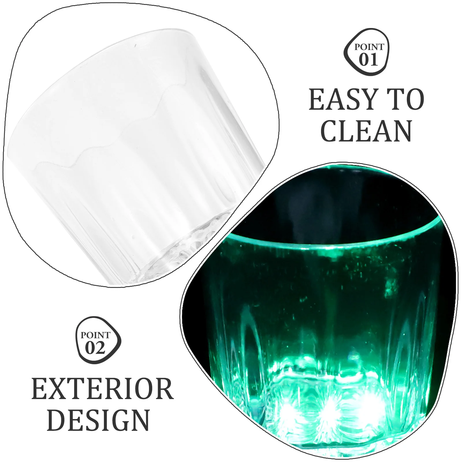 

10Pcs Glowing Wine Cups Light Up Liquor Glasses Neon Party Decorations Cups Glow in The Dark Party Supplies