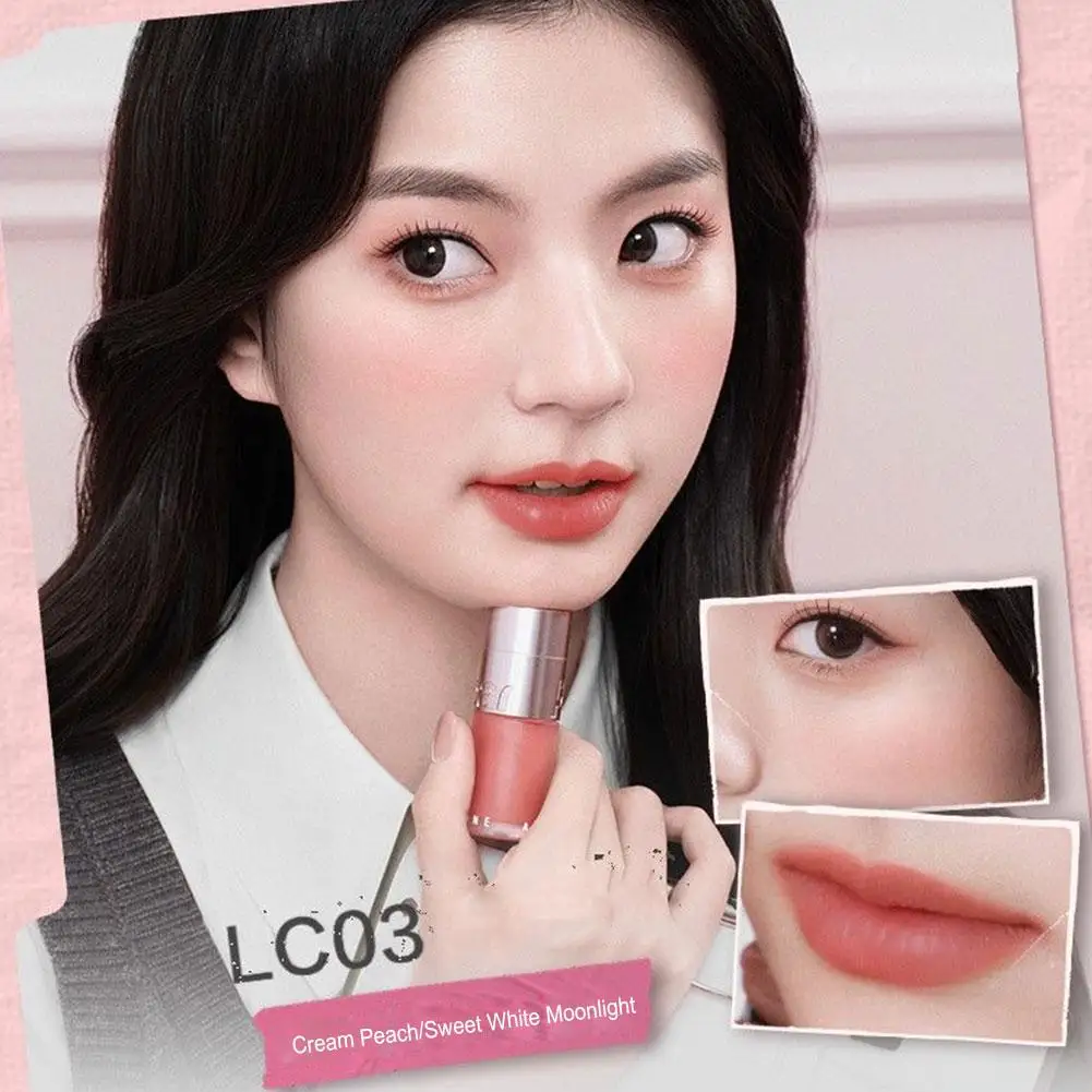 

3in1 Cheek Lip Tinted Moistured Blusher Easy Color Silky Blusher Matte Cream Contour Rouge Makeup Smooth Pink C2S3