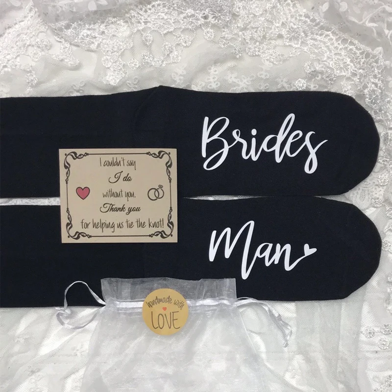 

1pcs Brides Man Black Funny Gift Socks Wedding Bridal Shower Decoration Bachelorette Party Supplies Bridesman Bride To Be Gifts