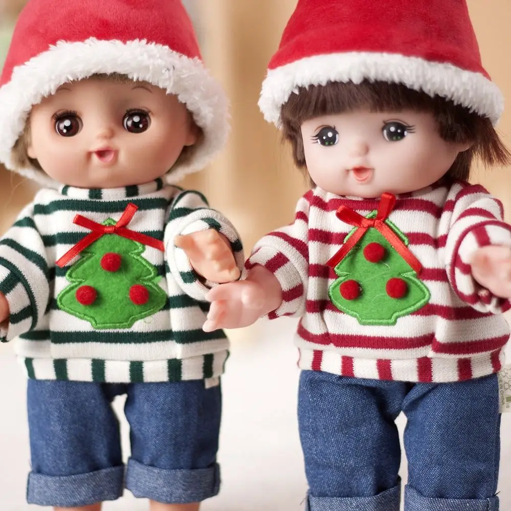 Cross-dressing acessórios articulações roupas roupa diy roupas de natal listrado terno roupas vestir-se meninas brinquedos