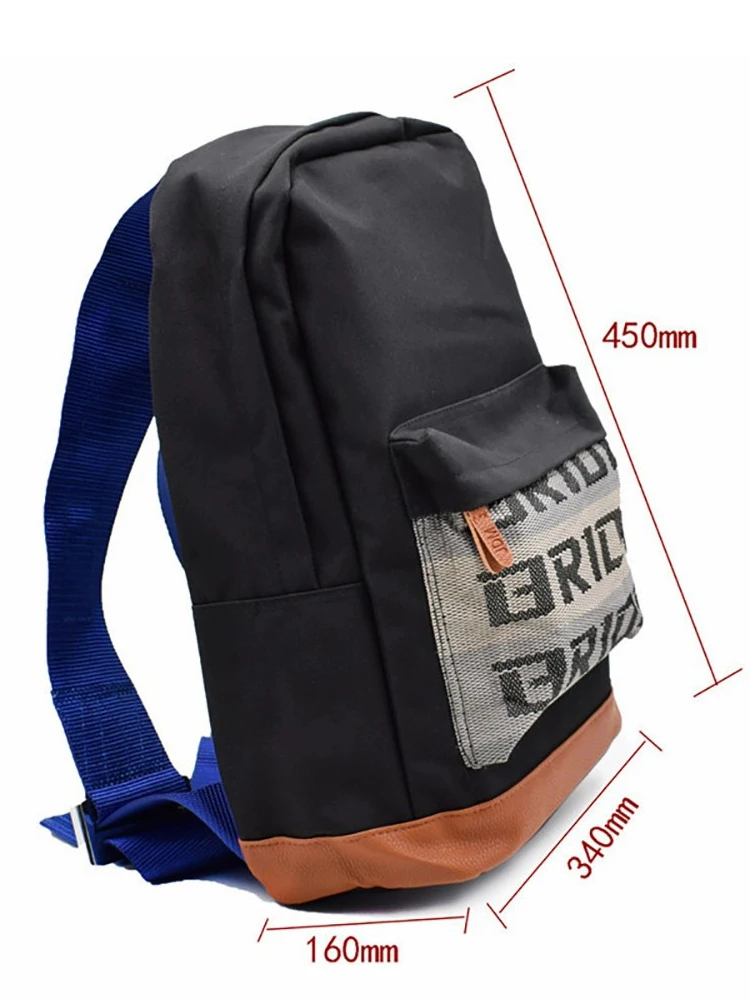 حقيبة ظهر على طراز JDM تاكاتا، حزام أمان للسباقات، حقيبة سفر معدلة بحمالة كتف مزدوجة، تصميم عصري بنمط متدرج للمناسبات الترفيهية