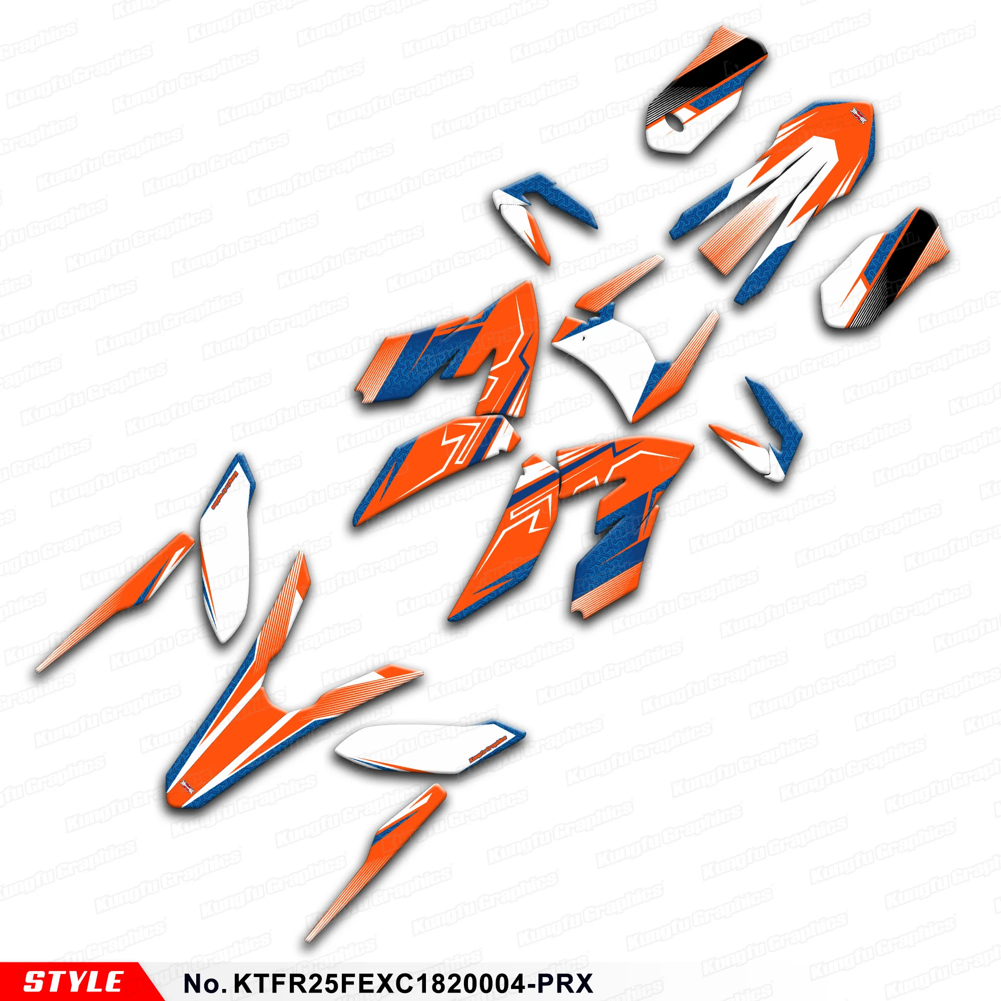 

Aftermarket MX Sticker Custom Decals Complete Wrap Kit for KTM Freeride 250F E-XC 2018-2023, KTFR25FEXC1820004-PR