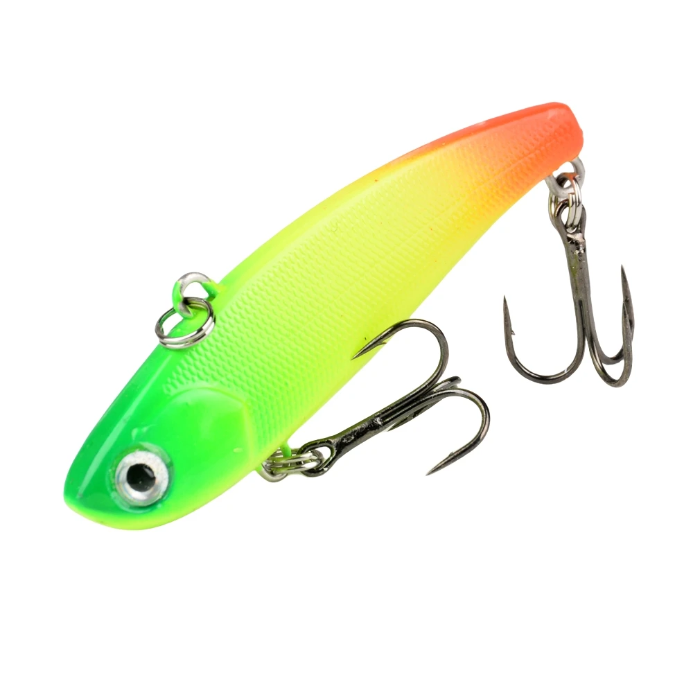1PC 60mm 10.5g Sinking VIB Fishing Lures Artificial Hard Bait Jig Crankbait with Built-in Lead Vibration for Trout Pike Tackle