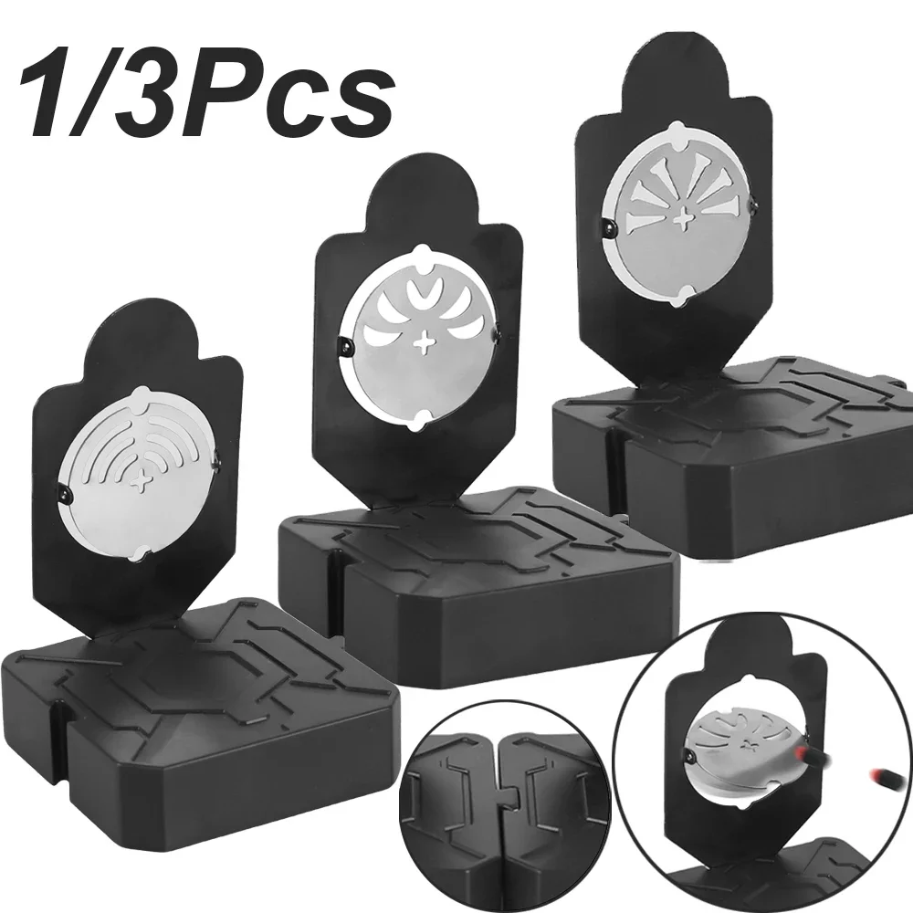 

Металлические мини-мишени для стрельбы из пневматического оружия, 1/3 шт., 360 градусов ° Вращающаяся реактивная мишень для тренировок по стрельбе из пневматического оружия