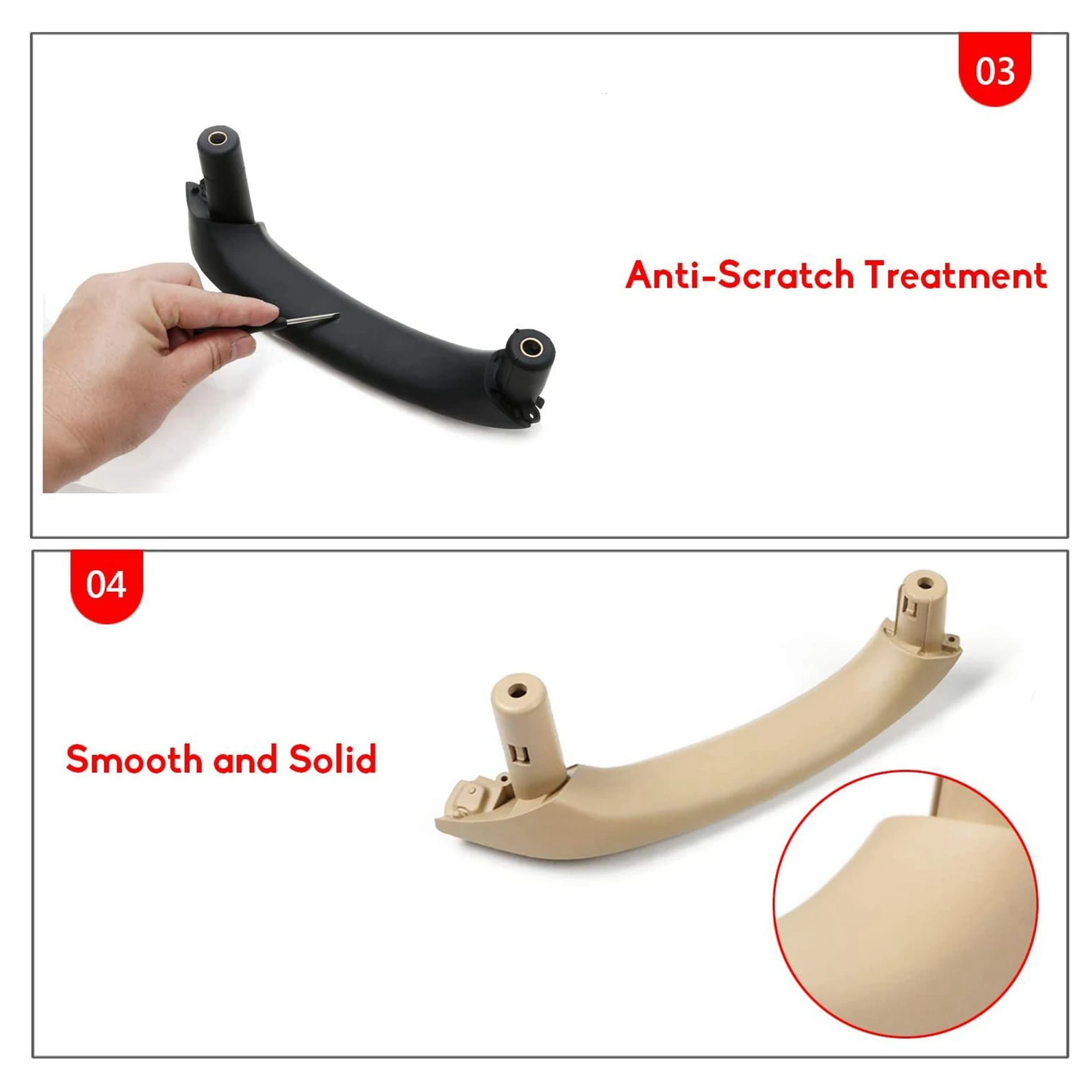 A85E-Car Interior Inner Door Pull Handle Pull Trim For-Bmw F25 F26 X3 X4 2011-2017,Front & Rear Right Side
