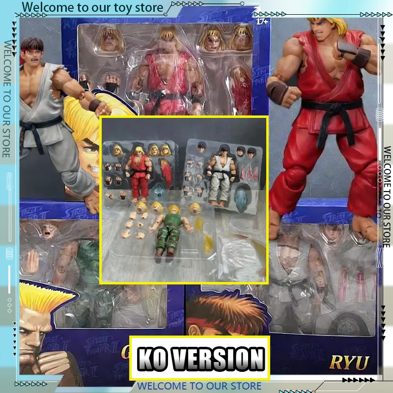 

In Stock ST Street Fighter Action Figures Guile Ken Ryu Figures Anime The Final Challengers Model Joint Movable Movie Toys Gifts