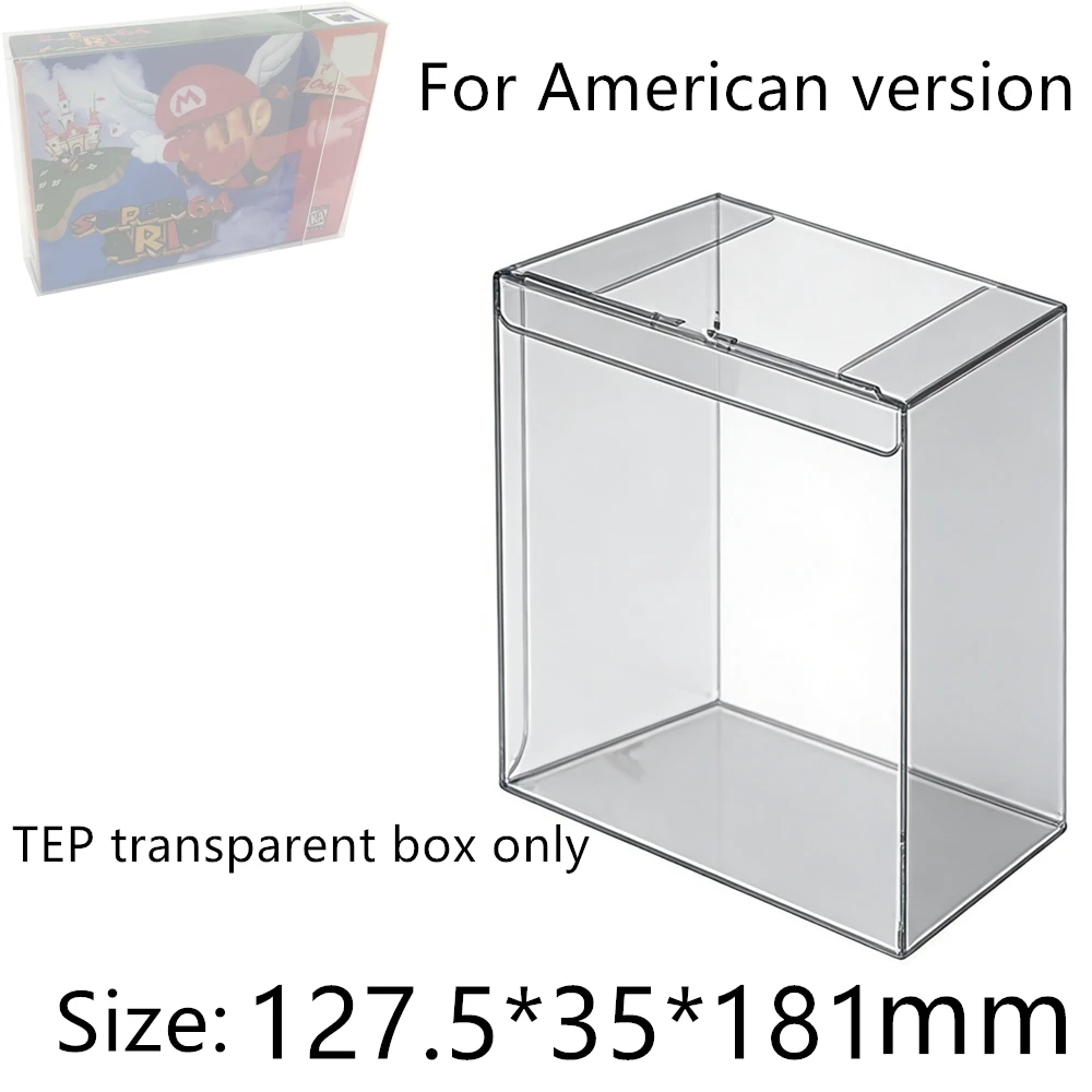 Transparent Box Protector For Nintendo 64/N64 Collect Boxes PET Storage Game Shell Clear Display Case