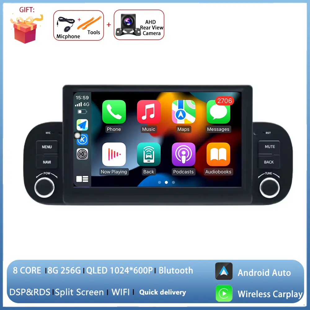 7 ''Voor FIAT Panda 2013 - 2020 Android Auto Radio multimedia Speler GPS Navigatie Draadloze Carplay Intelligente Systemen