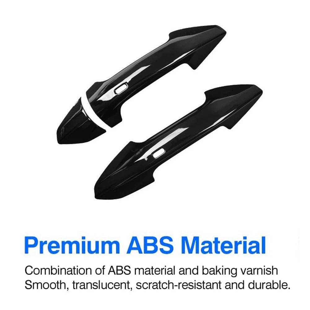 For Audi A3 A3L 2021 2022 Car Door Handle Cover Trim Decor Exterior Accessories with Smart Key Hole,Black