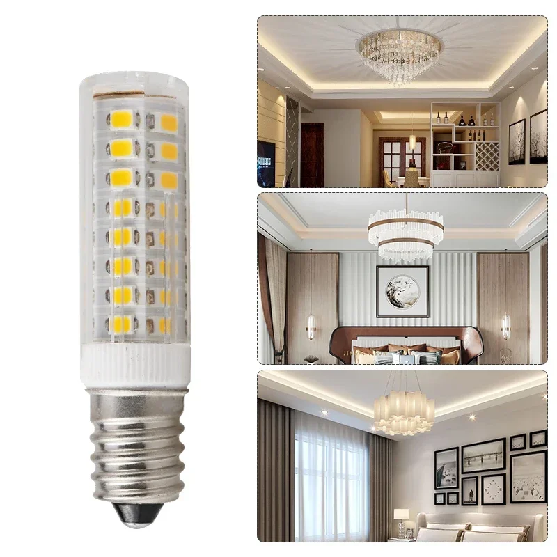 Imagem -06 - Lâmpada de Milho Led para Luzes de Halogênio Candelabro Lâmpada Led Ângulo de Feixe 360 Smd2835 3w 5w 7w 9w ac 220v 230v 10 Peças Lote E14