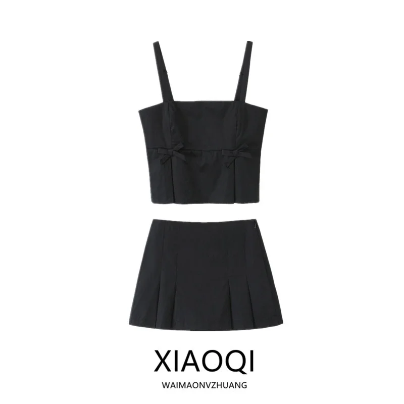 

Women's Faion Spring 2024 Off-oulder Gored Skirt with Knot Decoration Midi Waist Pants New Arrival