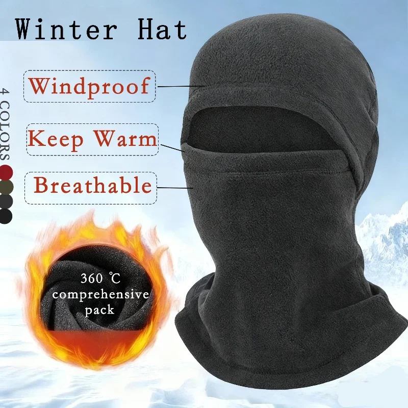 2025 Men Hat Cold Protection Outdoor Sports Thermal Full Face Mask Breathable Winderproof Bike Hats for Cycling Running