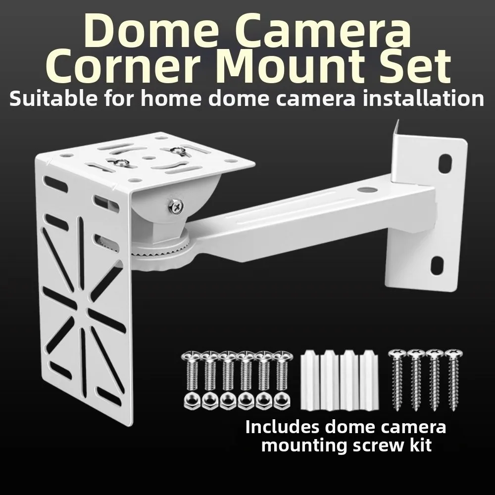 L Shape Camera Bracket Adjustable Angle Metal Security Camera Mount Easy Installation Durable Pole Mount Bracket Pole Mount