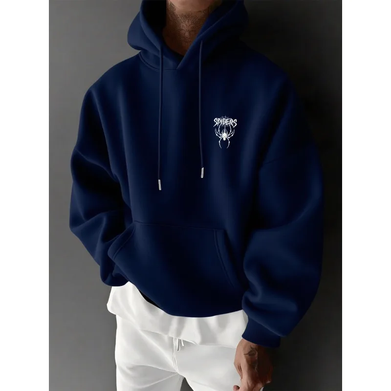 Casual men's multifunctional hoodie SPIDERS printed new fashionable casual hoodie, suitable for autumn and winter