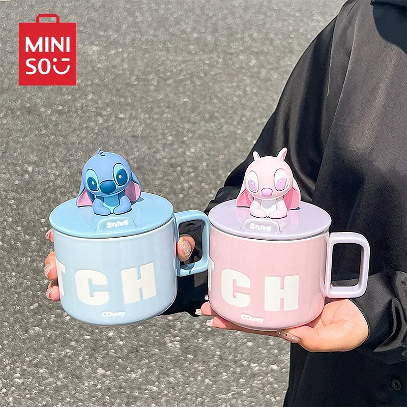 

Stitch Angel Ceramic Cap Family Couple Cute Girl Birthday Gift Coffee Cup Exquisite New Fashion Cartoon Festival Office Cups