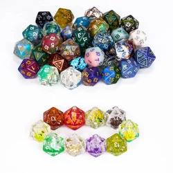 Poludie 10Pcs/Set DND Random Color Dice Bulk D4 D6 D8 D10 D% D12 D20 Polyhedral Dice for Role Playing Board Game D&D RPG