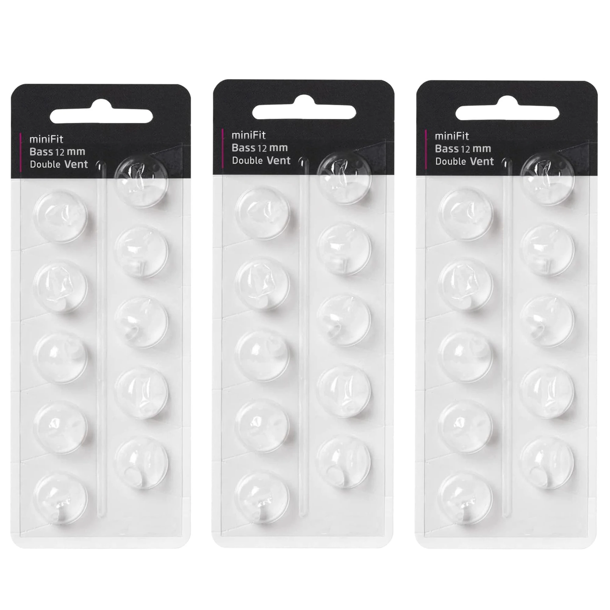 Hearing Aid Domes for Oticon Replacements, Minifit Open Bass Vent Domes Universal Domes for Oticon Hearing Aid Supplies.