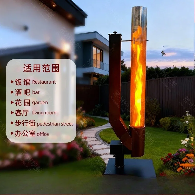 Good Portable Rocket Furnace for Outdoor Camping Household Heat Integrated Glass Stainless Steel Pellet Stove for Efficient Burn