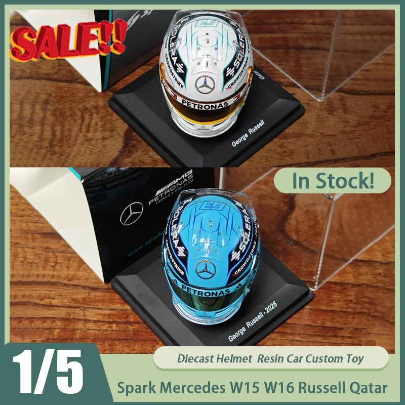 

Новинка в наличии Spark 1:5 Mercedes W15 W16 Рассел Катар Юки Цунода Итальянский Ocon 5hf117 Шлем Смола Миниатюрный Орнамент Игрушка