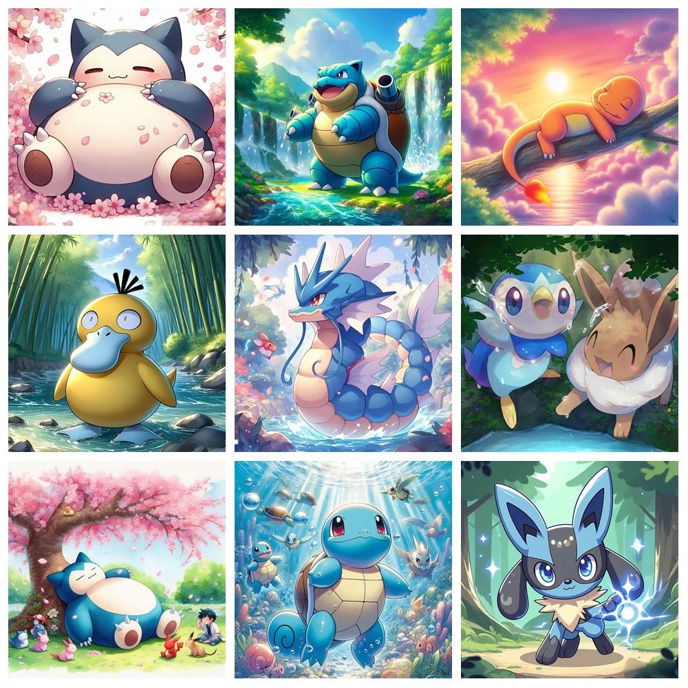 Diamond Painting Kit Pokémon Anime Dragon Diamond Embroidery Cartoon Art Children's Gift New 2025