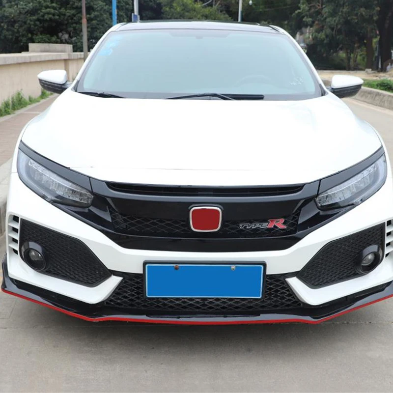 

Для глянцевой черной автомобильной решетки, аксессуары для Honda CIVIC ABS, передний бампер TypeR, стильные решетки, комплект кузова 2016 2017 2018