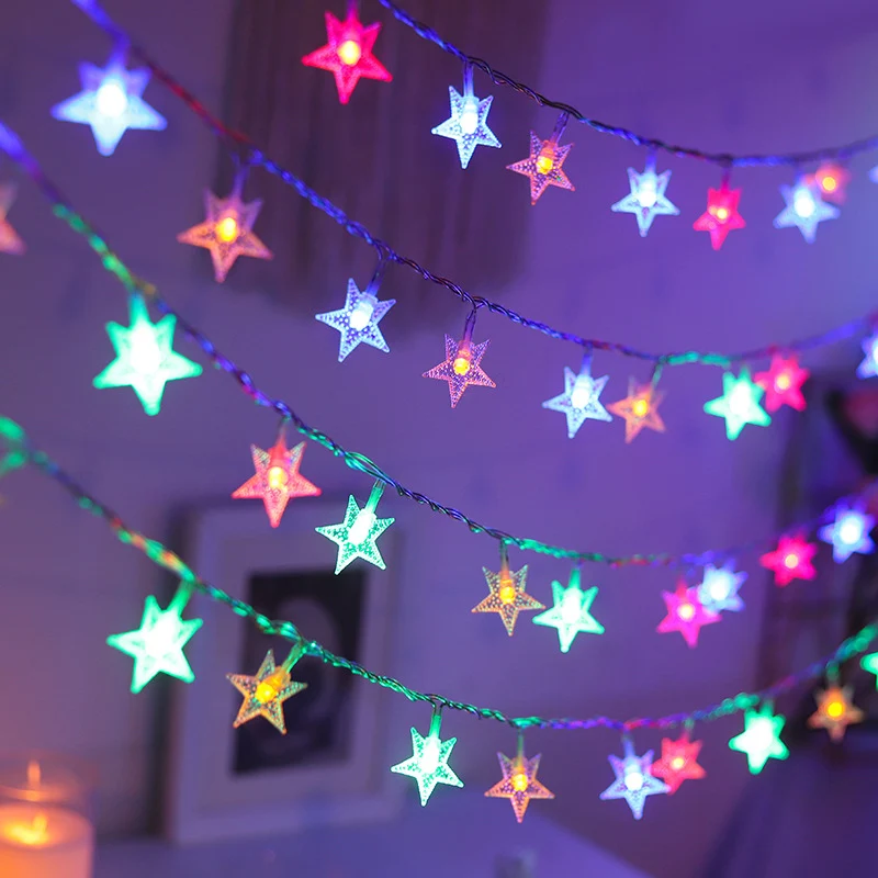 20LEDs String Lights,Christmas Star Decoration Night Light, Atmosphere Lamp, for Bedroom,Party,Christmas,Xmas,Holiday,Home Decor