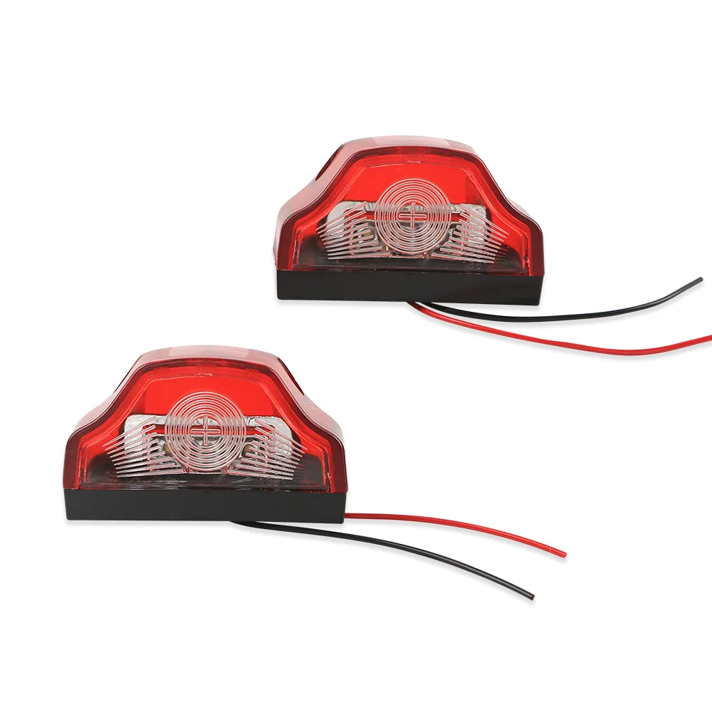 New 12V-24V Car License Plate Light Waterproof for Lorry Truck Trailer White Light E9 3 LED Car Number Lamps