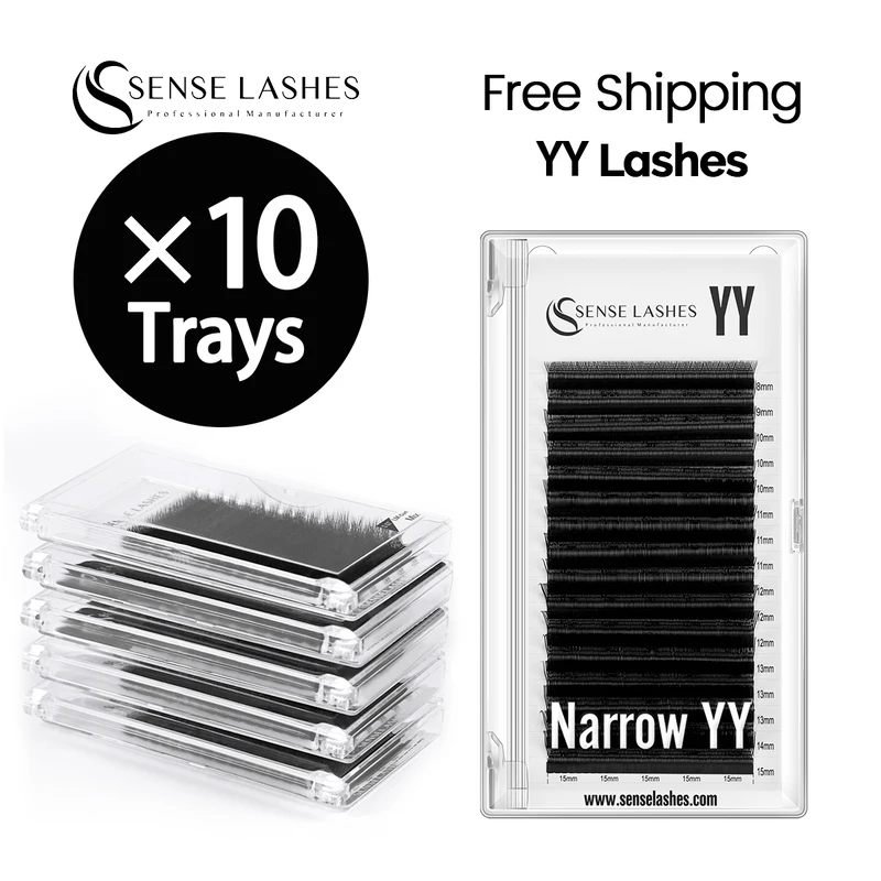 

SENSE LASHES 8-15 Mix YY Shape Eyelash Hand Woven Soft Light Natural Eyelash Extensions U-shaped/Fox YY False Eyelash