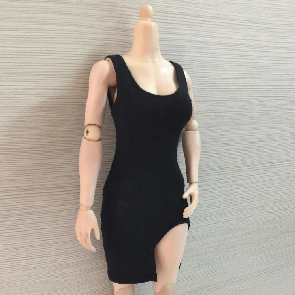 Conjunto de vestido de saia de roupas femininas em escala 1/6 para roupa de figura de ação de 12 ''