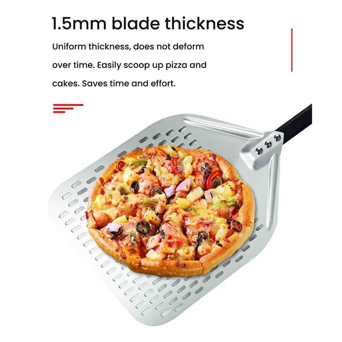 Aluminum Pizza Peel Bread Paddle Pizza Oven Turning Peel Hard Anodized Pizza Baking Kitchen Tool Spatula