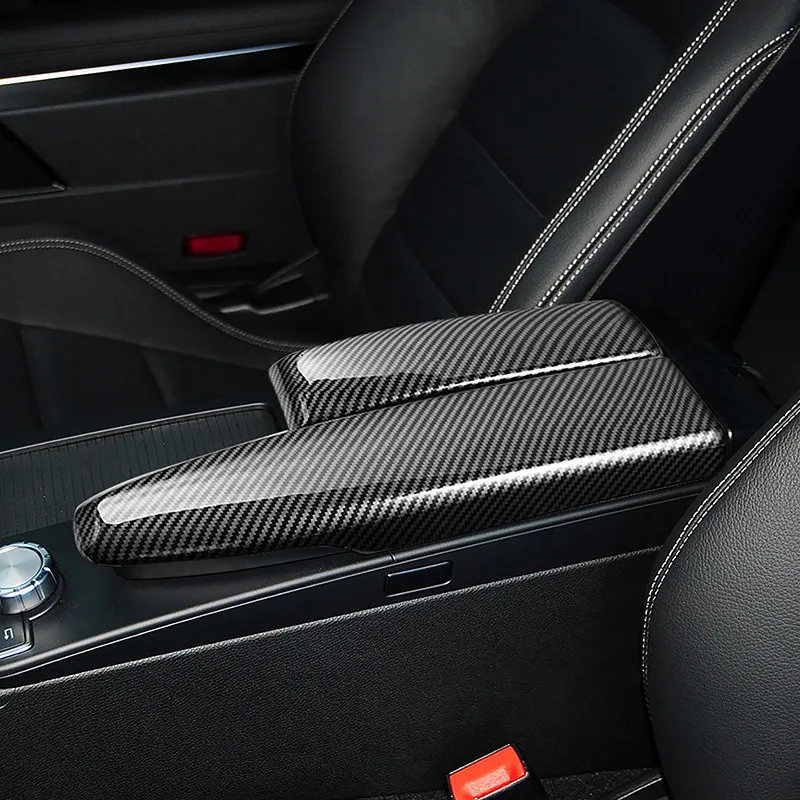 For Mercedes Benz C E GLK Class W204 W212 X204 2008-2015 Car Accessories Center Console Tidying Armrest Box Trim Protector Cover