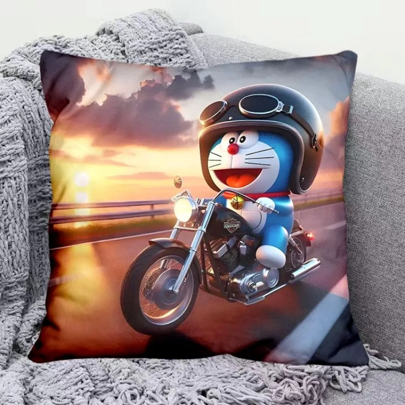 Almohada de dibujos animados de Doraemon, cojín sencillo y cómodo con personalidad creativa, decoración interior, regalo de vacaciones kawaii
