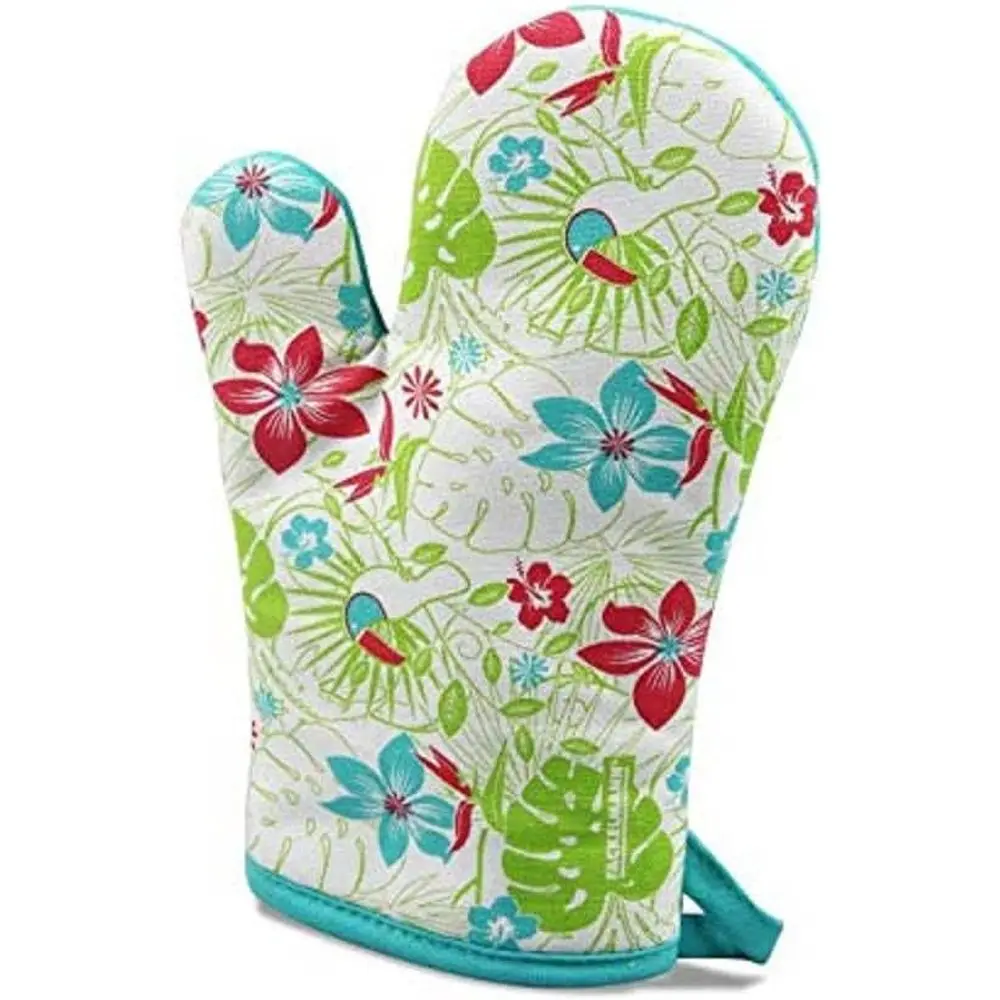 

Colorful Cotton Oven Mitt, Heat-Resistant Kitchen Glove, 28x18cm, Machine Washable 40°C, 1 Piece
